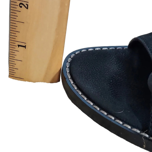 Donald J Pliner Black Suede Strappy Buckled Heeled Sandals‎ Mules - Picture 10 of 15